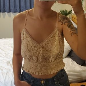 Lacey pink crop top